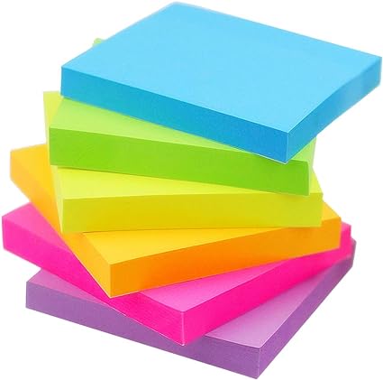 Sticky Notes - 6 Bright Color - PreDegree