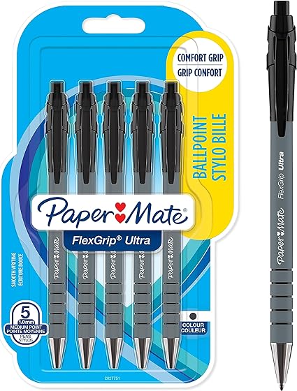 Paper Mate Flexgrip Ultra Retractable Ballpoint Pens - PreDegree