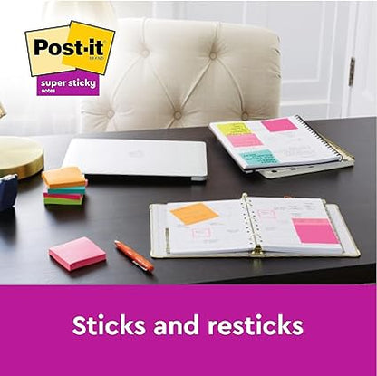 Post-it Super Sticky  sticks and resticks