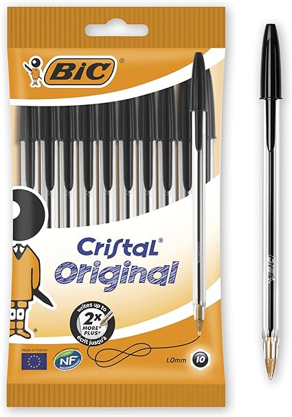 black bic pen pack of 10