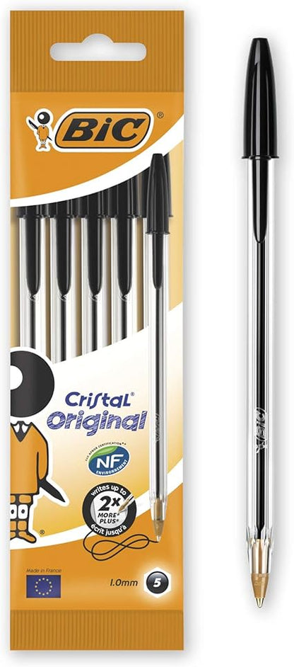 bic pen 5 pack black