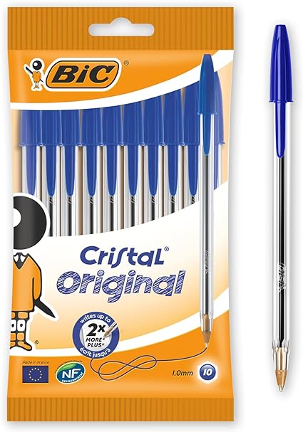 blue bic pen pack of 10