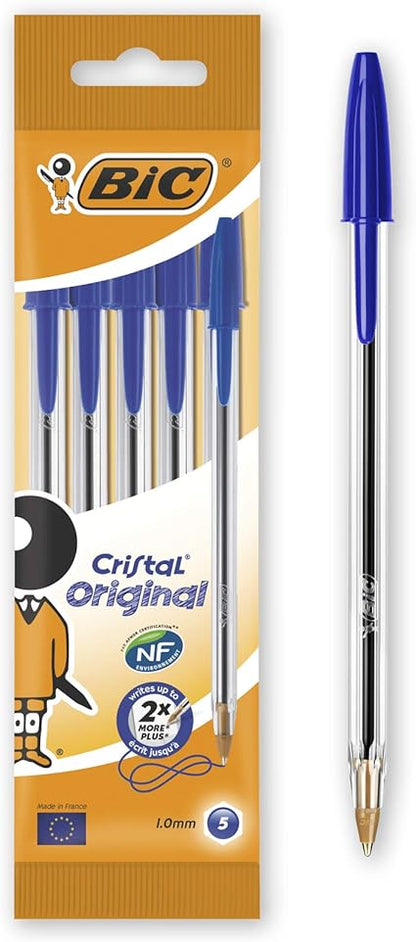 blue bic pen pack of 5