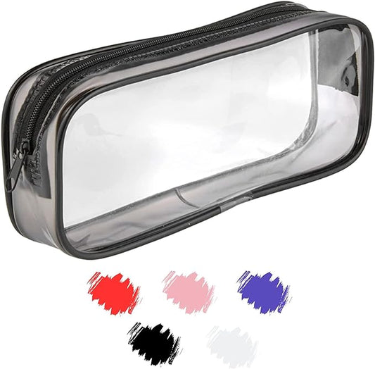 black clear see through pencil case