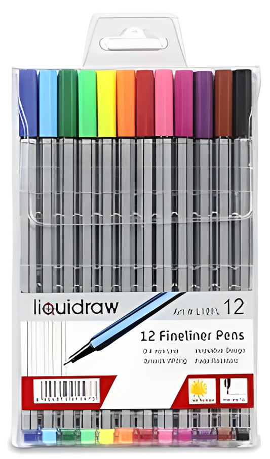 liquidraw 12 fineliner pens