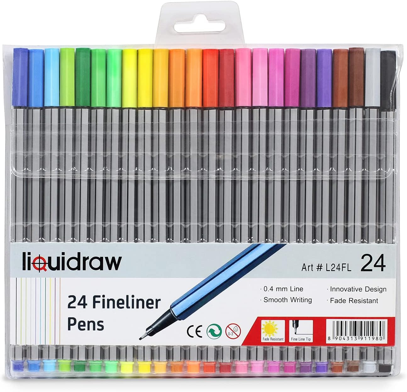 liquidraw 24 fineliner pens