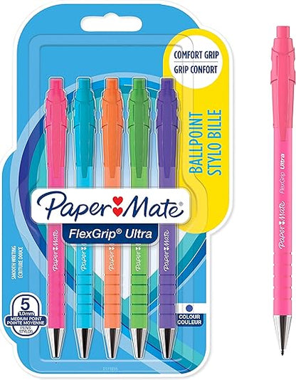 Paper Mate Flexgrip Ultra Retractable Ballpoint Pens - PreDegree