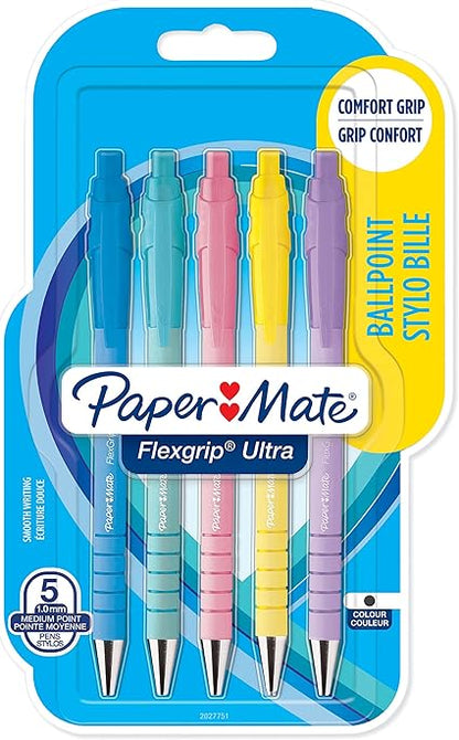 Paper Mate Flexgrip Ultra Retractable Ballpoint Pens - PreDegree