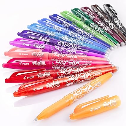 Pilot Frixion pens in multiple colours