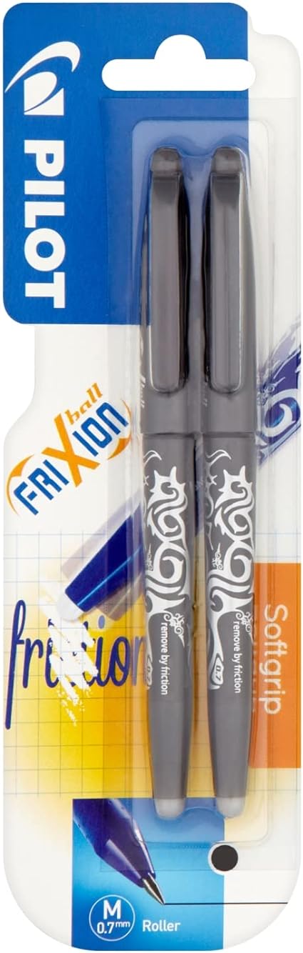 2 black Pilot Frixion pens