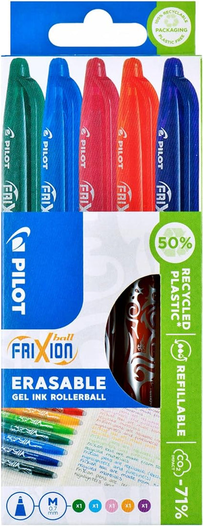 Pilot Frixion coloured set of 5 pens