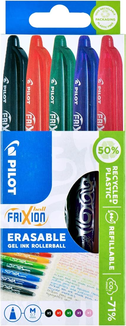 Pilot Frixion Multi-coloured set of 5 pens