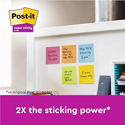 Post-it Super Sticky 2x the sticking power