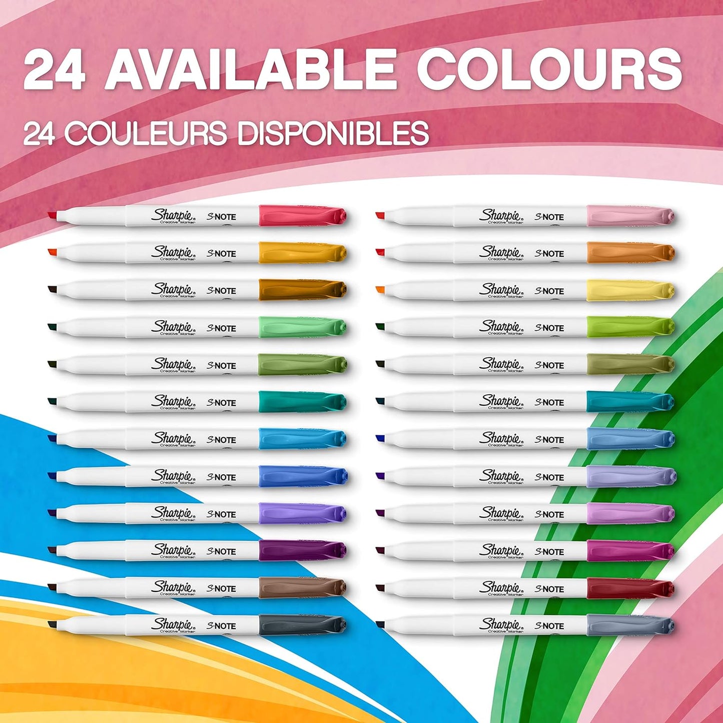 sharpie s-note 24 available colours