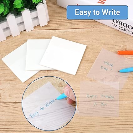 Transparent Sticky Notes - 150 Notes - PreDegree