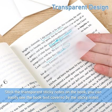 Transparent Sticky Notes - 150 Notes - PreDegree